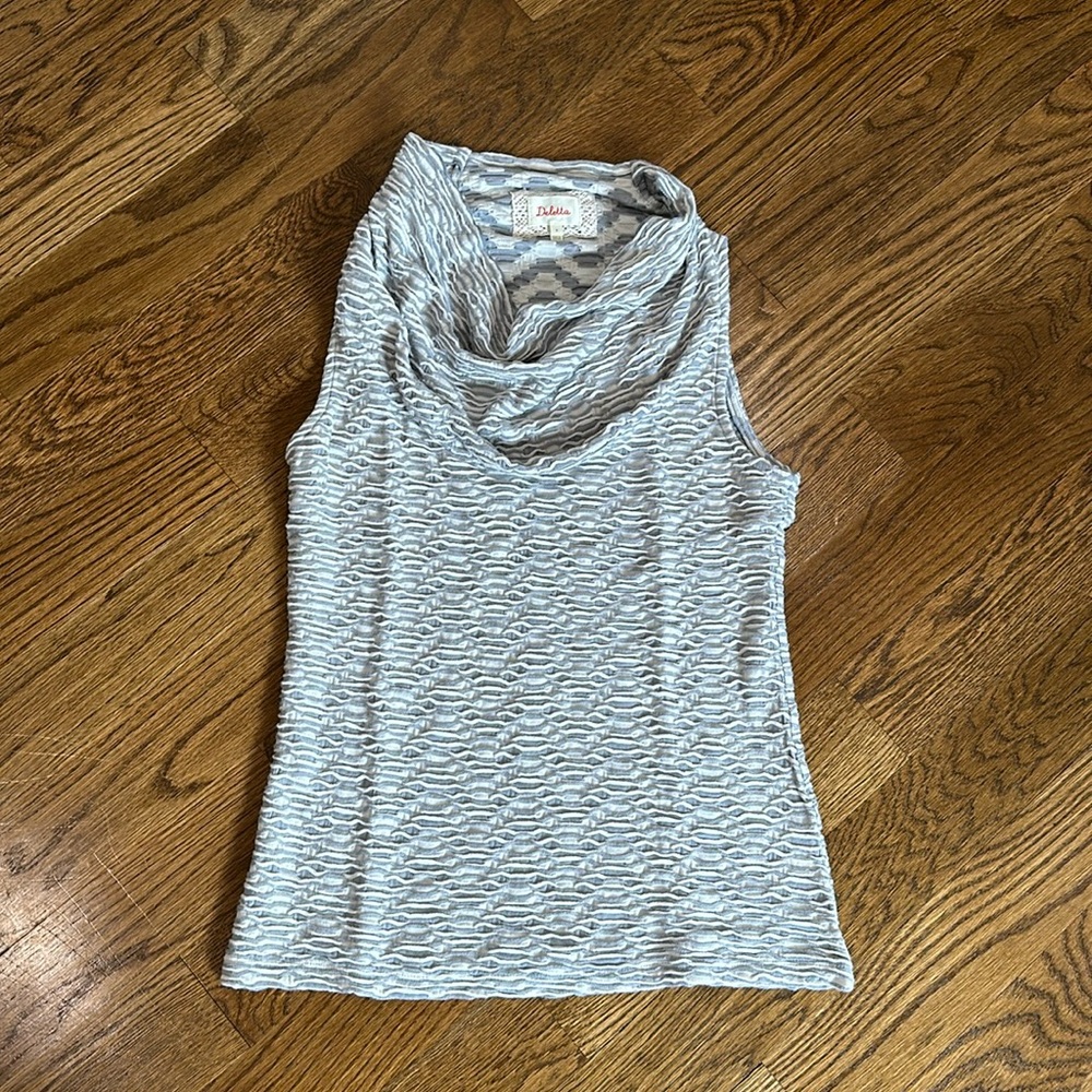 Deletta sleeveless cowl neck top